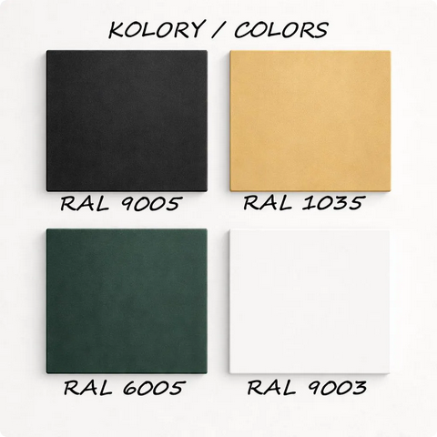 Paleta kolorów RAL dla elementów metalowych